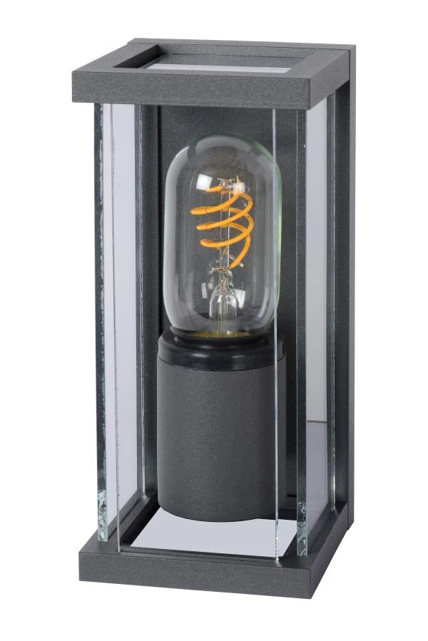 Lucide CLAIRE - Wandlamp Binnen/Buiten - 1xE27 - IP54 - Antraciet - uitgezet